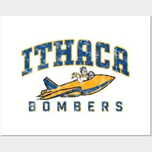 Ithaca Bombers Retro Logo in vintage design Posters and Art